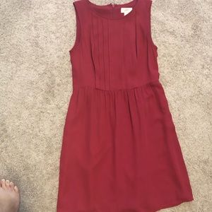 Deep red sleeveless dress
